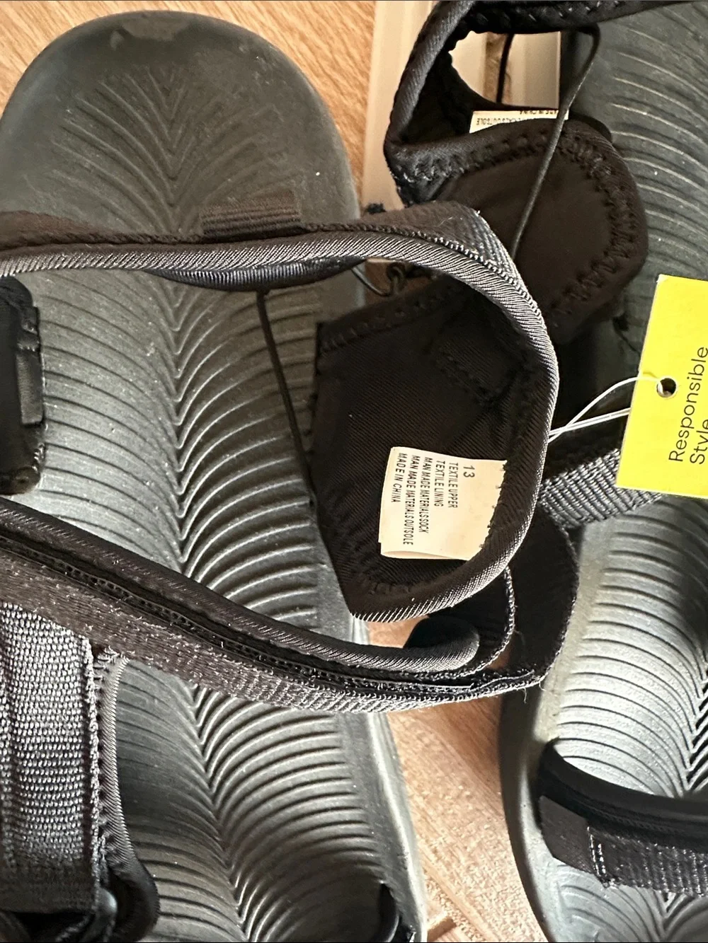 Target Black Adjustable Outdoor Sport Sandals NWT